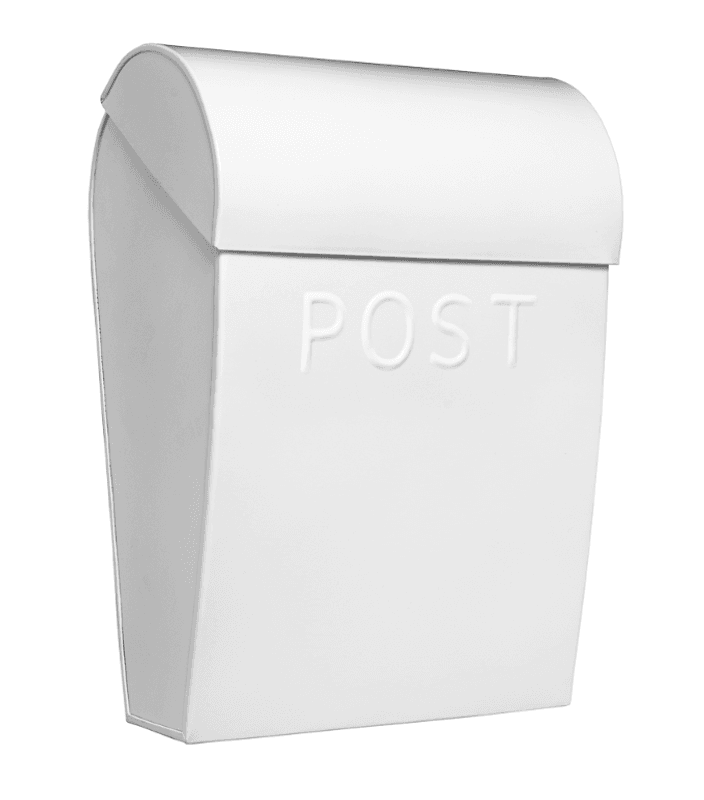Bruka Postkasse hvit/hvit stor