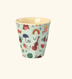 Hovedbilde Rice Melaminkopp Blue ABC Print S