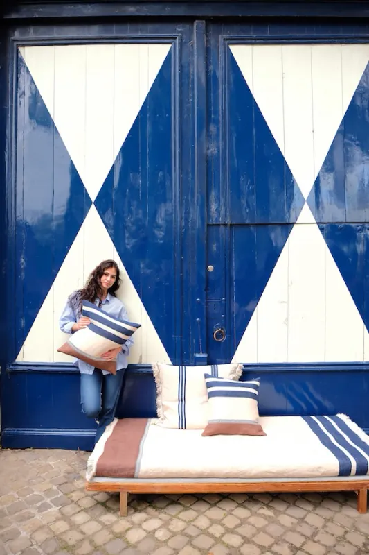 Libeco Marina Stripe fouta/pledd