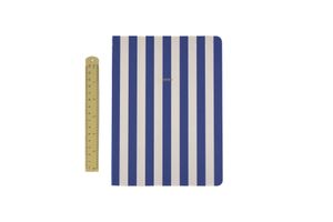 Hovedbilde A-Journal Fabrique Notebook Stripes Dark blue