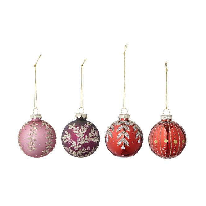 Hovedbilde Glasskule Seraphim Scarlet 6cm 4pk