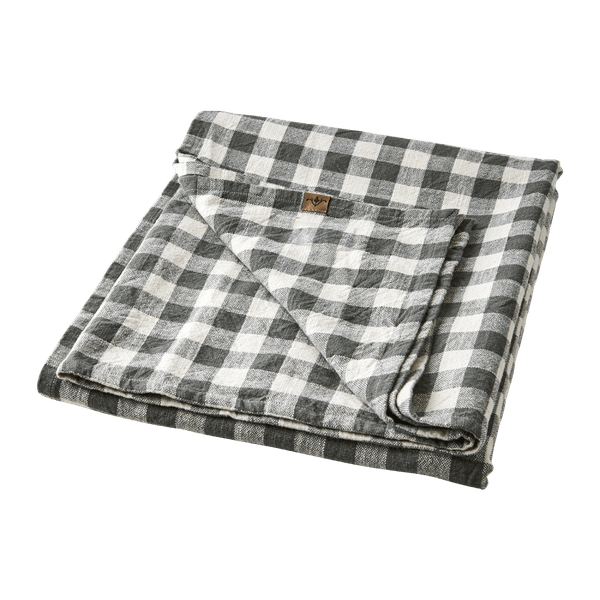 Duk Ingrid Rutete gr&oslash;nn/natur