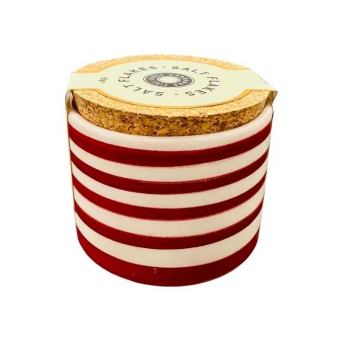Hovedbilde Salt Flakes Røde striper Keramikkrukke 55g