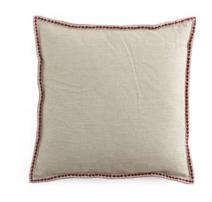 Hovedbilde Putetrekk r&oslash;dt broderi p&aring; lin/velour bakside