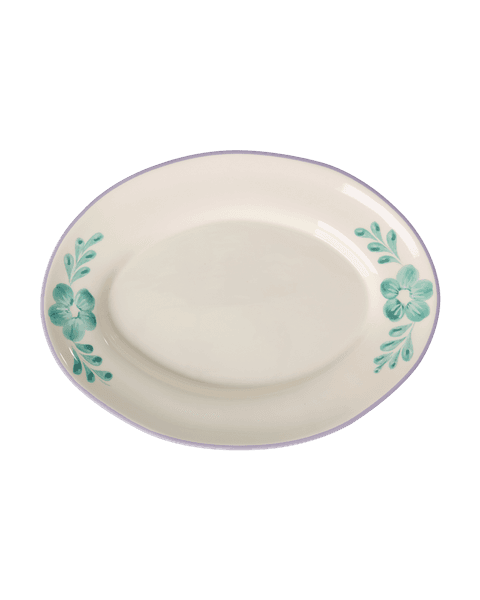 Rice Serveringsfat gr&oslash;nne blomster