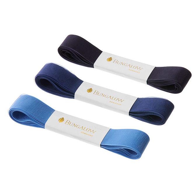 Hovedbilde Bungalow Bånd Organza Marine 3pk