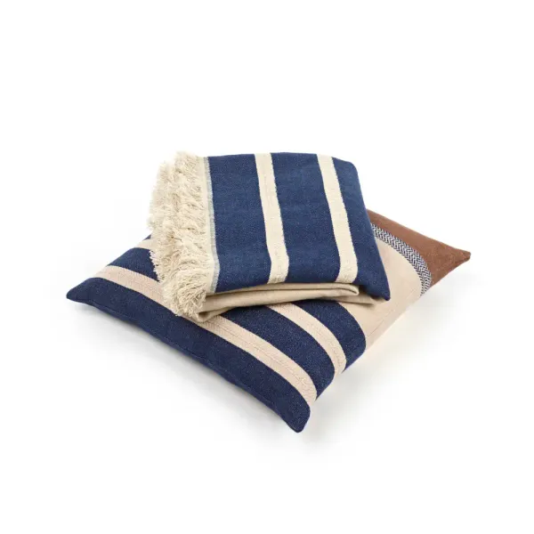 Libeco Marina Stripe Indigo putetrekk 50x50 