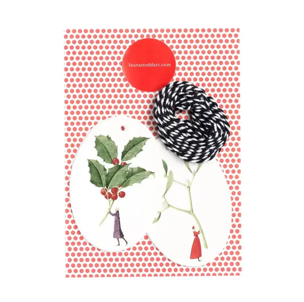 Laura Stoddart Holly & Mistletoe tags
