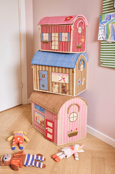 Hovedbilde Rice Raffia Storage House S Paris Theme