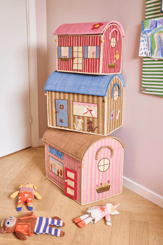 Rice Raffia Storage House S Paris Theme