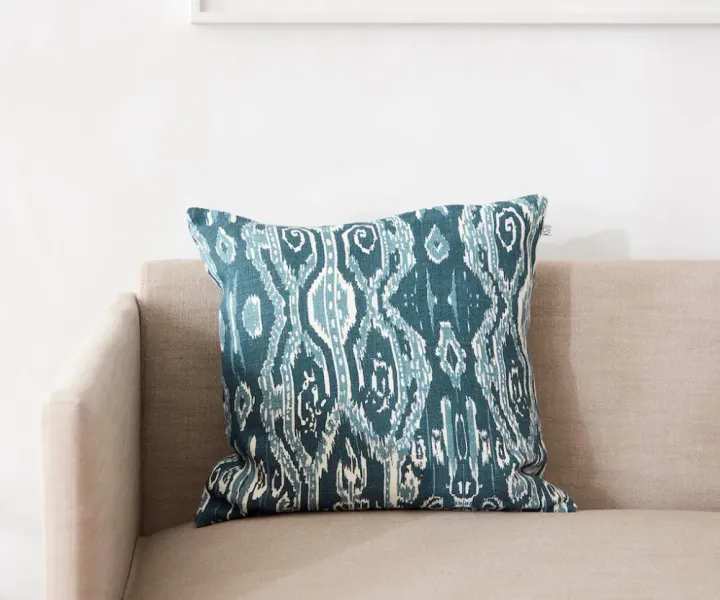 Chhatwal & Jonsson Ikat Madras Palace Blue/Heaven Blue putetrekk