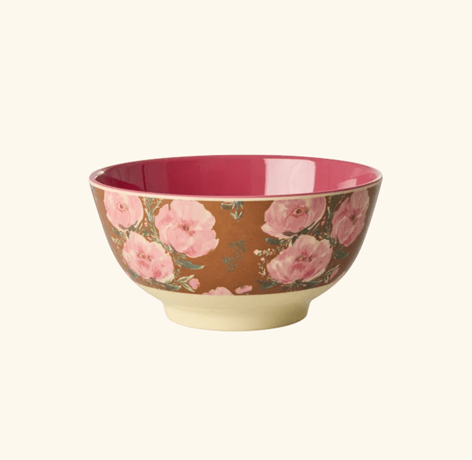 Hovedbilde Rice Melaminskål Floral Fiesta Rose Medium