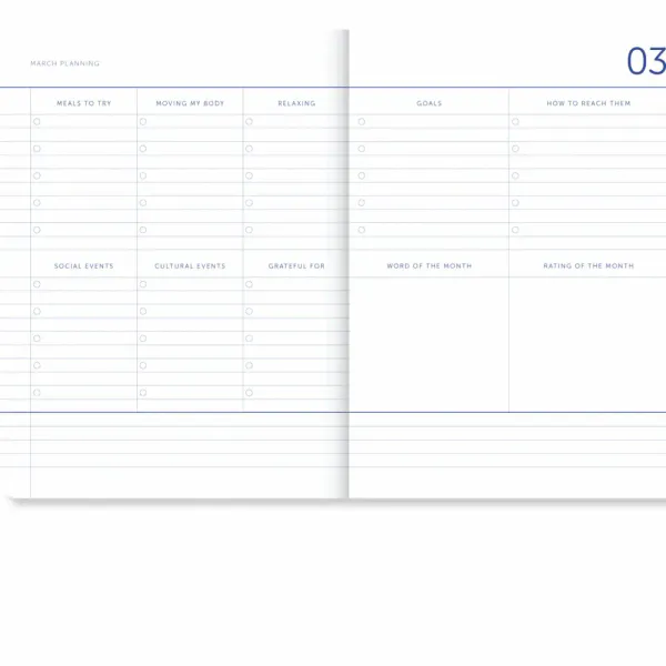 A-Journal My Journal 18 Months Diary 2026-2027 Stripes Vanille