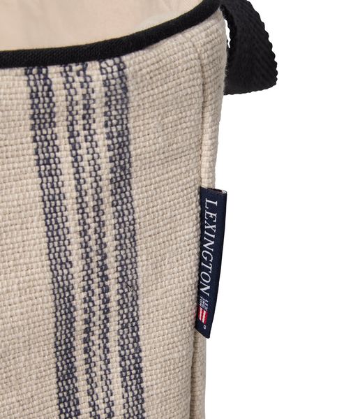 Lexington Striped Canvas Laundry Basket