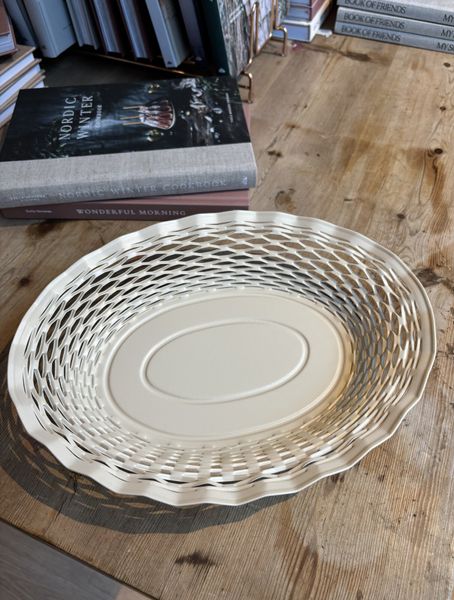 Brødkurv oval stor krem