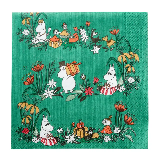 Hovedbilde Moomin Misteli Green servietter