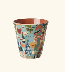 Hovedbilde Rice Melaminkopp Soft Blue Paris Mon Amour M