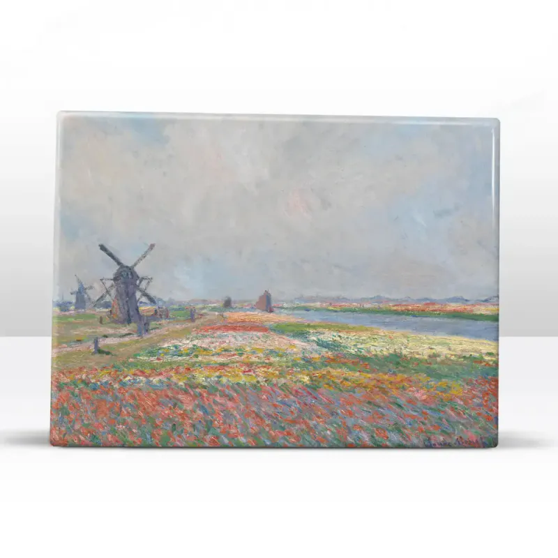 Laqueprint Tulip Fields Near the Hague - Claude Monet