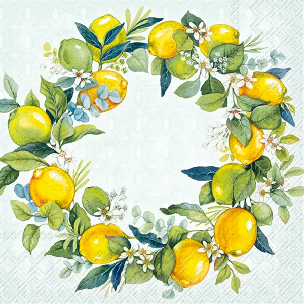Ihr servietter Lemon Wreath