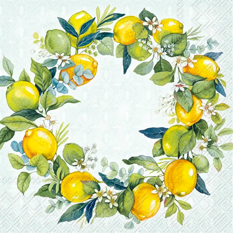 Ihr servietter Lemon Wreath
