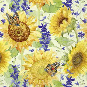 Hovedbilde Ihr servietter Sunflower And Larkspur Green