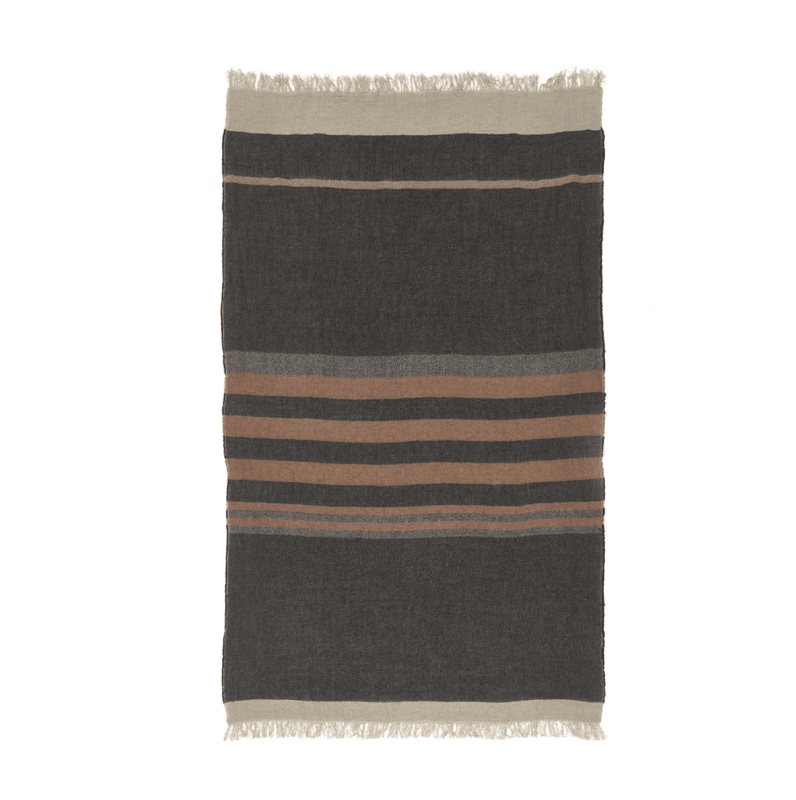 Libeco Black stripe fouta/pledd