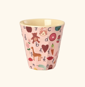 Hovedbilde Rice Melaminkopp Pink ABC M