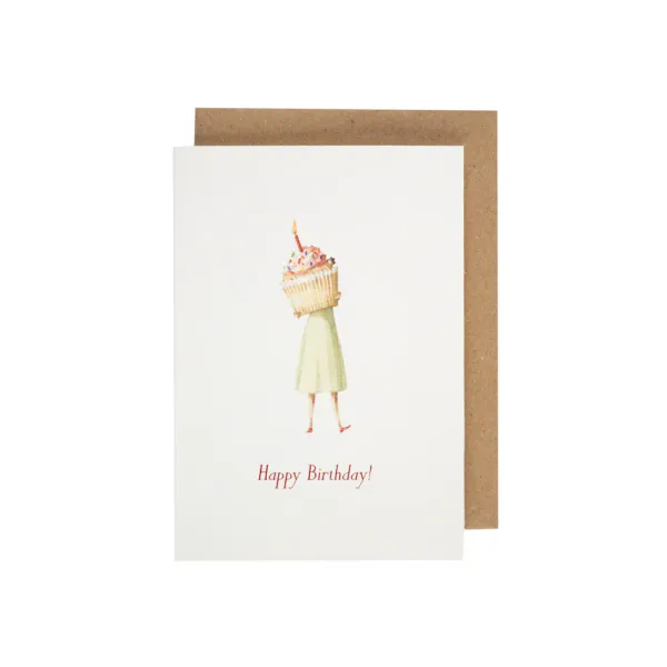 Laura Stoddart Birthday Cupcake lite kort