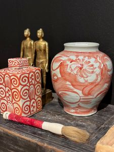 Hovedbilde Annuzza Vase R&oslash;d/hvit liten