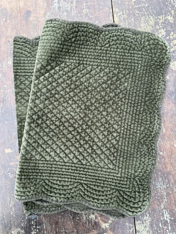 Spisebrikke Velour Military green