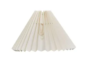 Hovedbilde Beige Plissert skjerm 28 cm