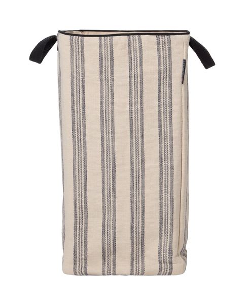 Lexington Striped Canvas Laundry Basket