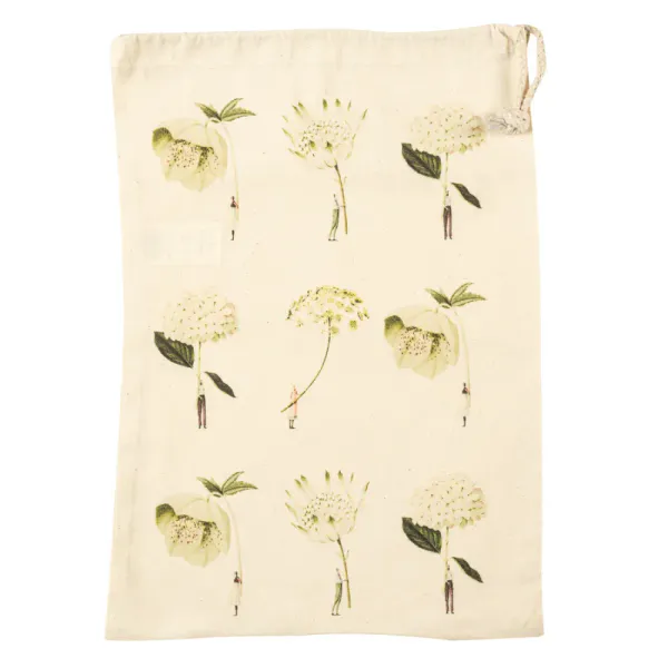 Laura Stoddart Green Flowers tøypose medium
