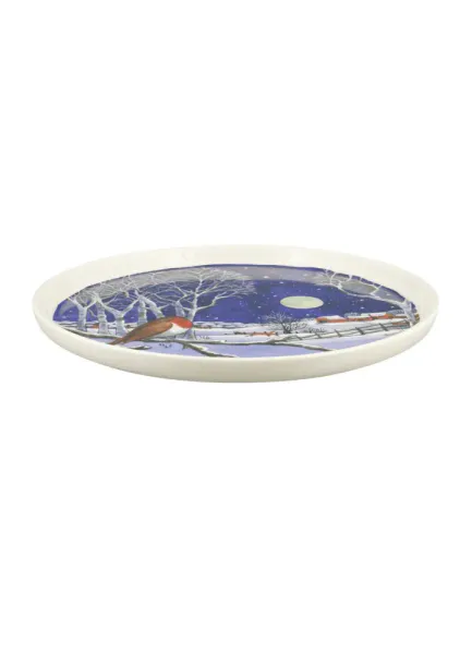 Emma Bridgewater Midnight Robin Rundt serveringsfat