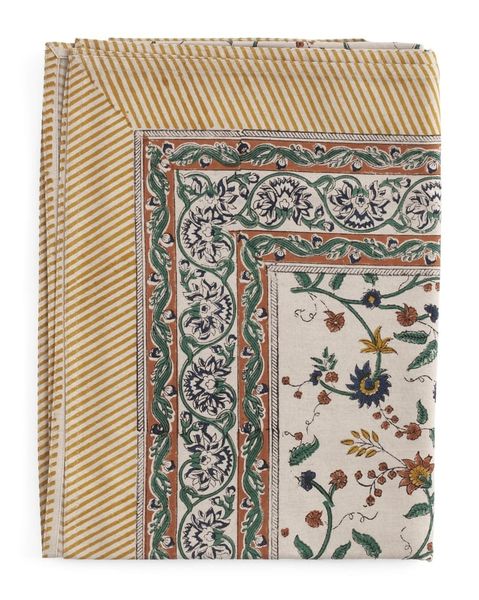 Duk Samode Ochre, Blue & Green 150x350