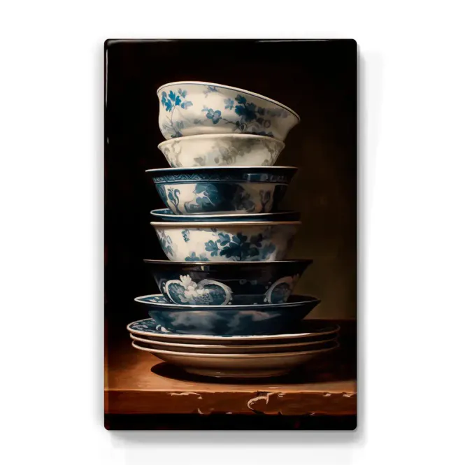 Hovedbilde Laqueprint Stack of Delft Blue Bowls 3