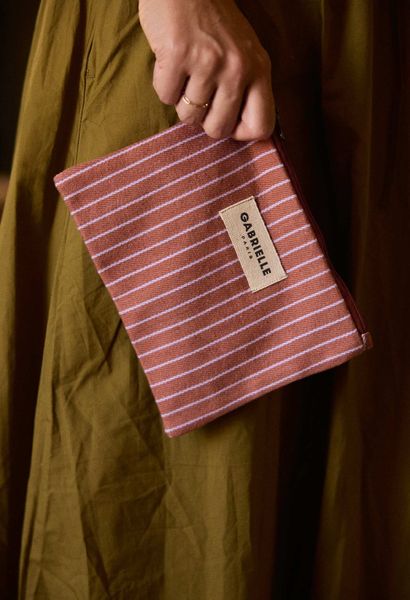 Pouch Rayures Lilas