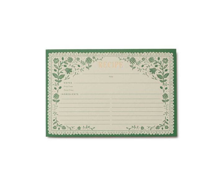 Artichoke Recipe cards Rifle Paper Co
