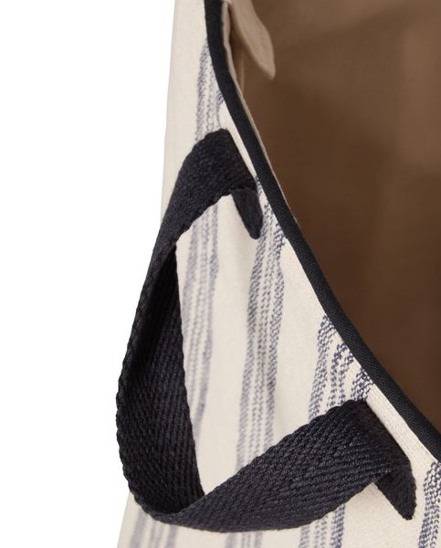 Lexington Striped Canvas Laundry Basket