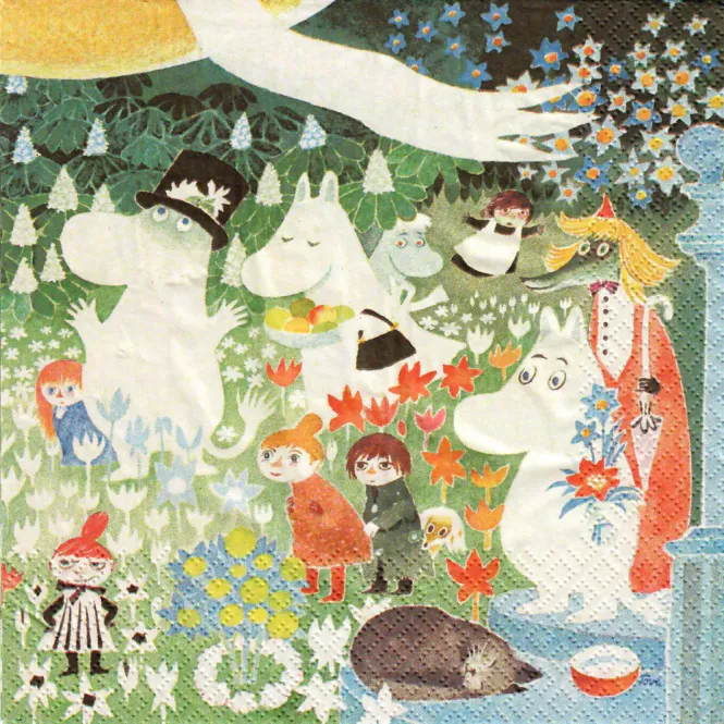 Hovedbilde Moomin Muumit Niityllä servietter