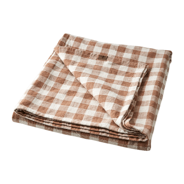 Duk Ingrid Rutete rustbrun/natur
