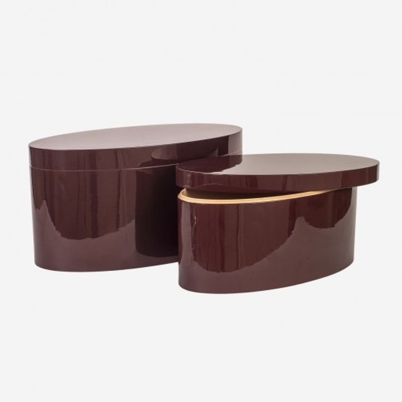 Oi Soi Oi Ovale lakkskrin Bordeaux 2pk