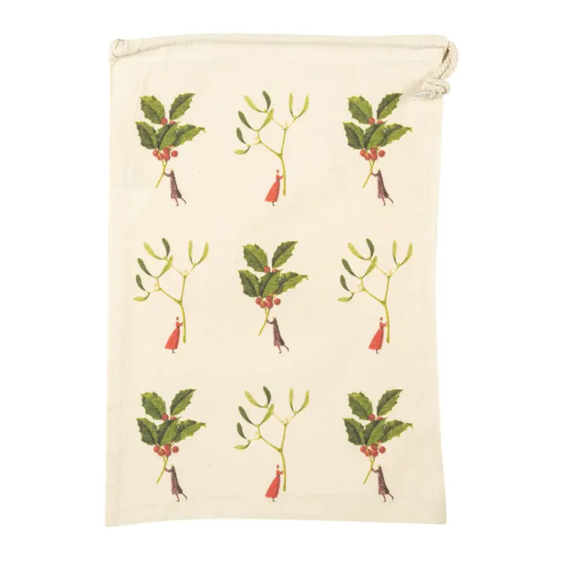 Laura Stoddart Holly & Mistletoe multi tøypose medium