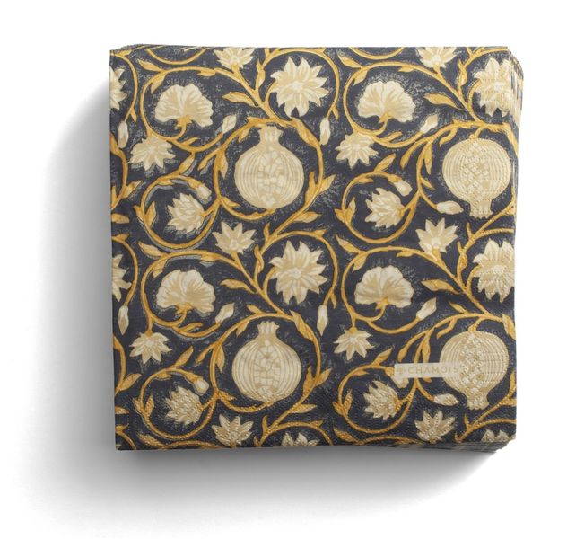 Chamois Servietter Tangier Pomegranate Blue & Ochre